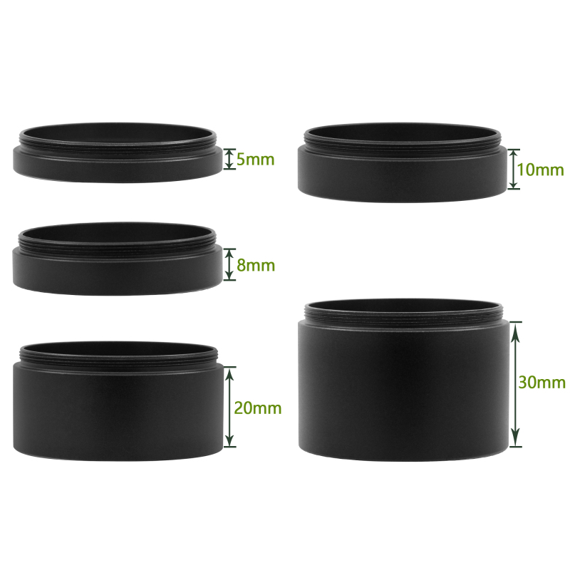 Astromania Astronomical 2&quot;/M48-extension Tube Kit for cameras and eyepieces - Length 5mm 8mm 10mm 20mm 30mm - M48x0.75 on Both Sides