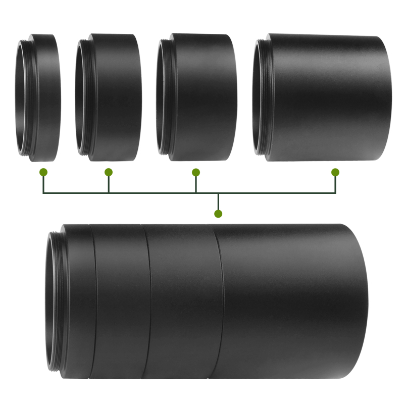 Astromania Astronomical T2-extension Tube Kit for cameras and eyepieces - Length 8mm 15mm 20mm 40mm - M42x0.75 on Both Sides
