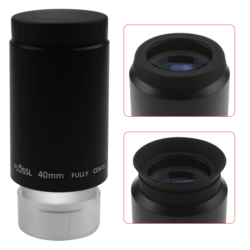 Astromania 1.25&quot; 40mm Plossl Telescope Eyepiece - 4-element Plossl Design - Threaded for Standard 1.25inch Astronomy Filters