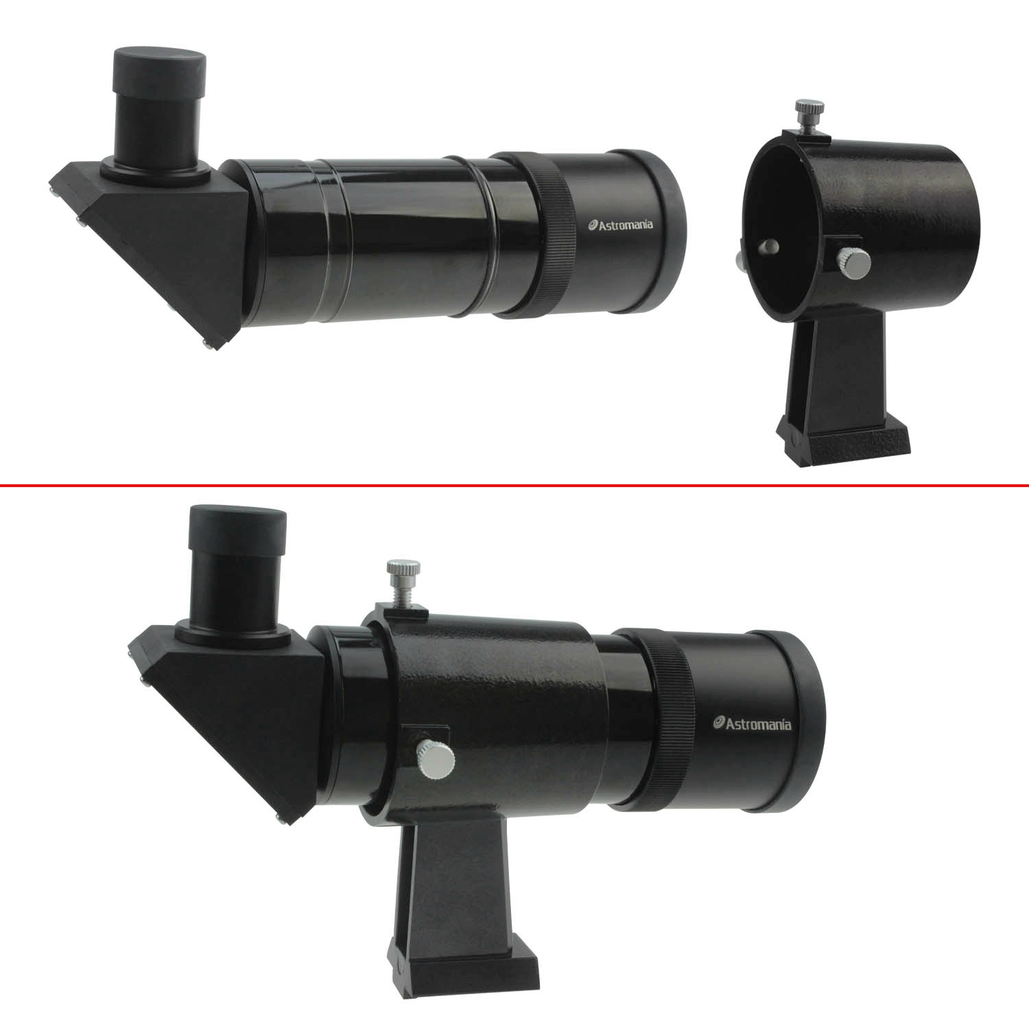 Astromania 9x50 Angled Finder Scope with Upright and Non-reversed