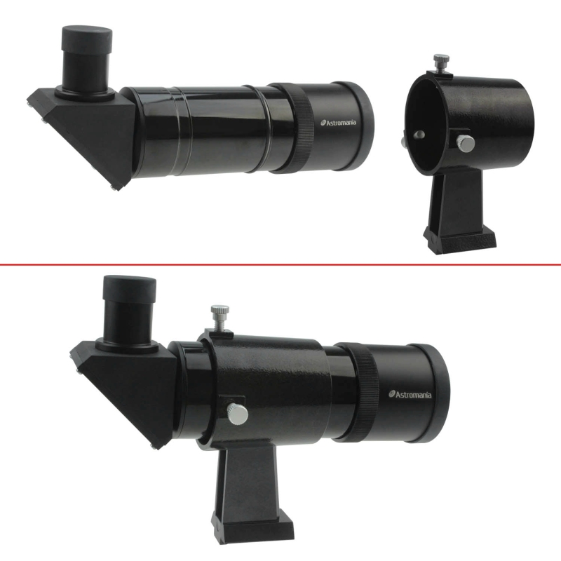 Astromania 9x50 Angled Finder Scope with Upright and Non-reversed Image, Black