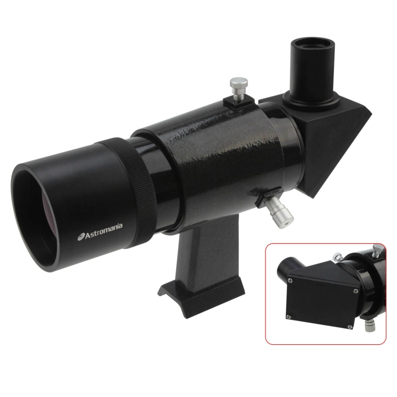Astromania 9x50 Angled Finder Scope with Upright and Non-reversed Image, Black