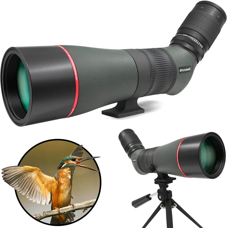 Astromania 16-48x65AE 45 Degree Angled Spotting Scope with Tripod, Carry Bag, Scope for Target Shooting Bird Watching Hunting Wildlife