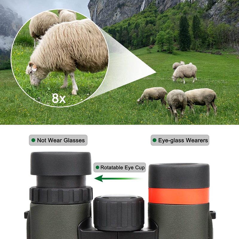 Astromania 8x26 Compact Binoculars Waterproof for Adults and Kids, Hunting and Sport Games, Theater and Concerts, Bird Watching