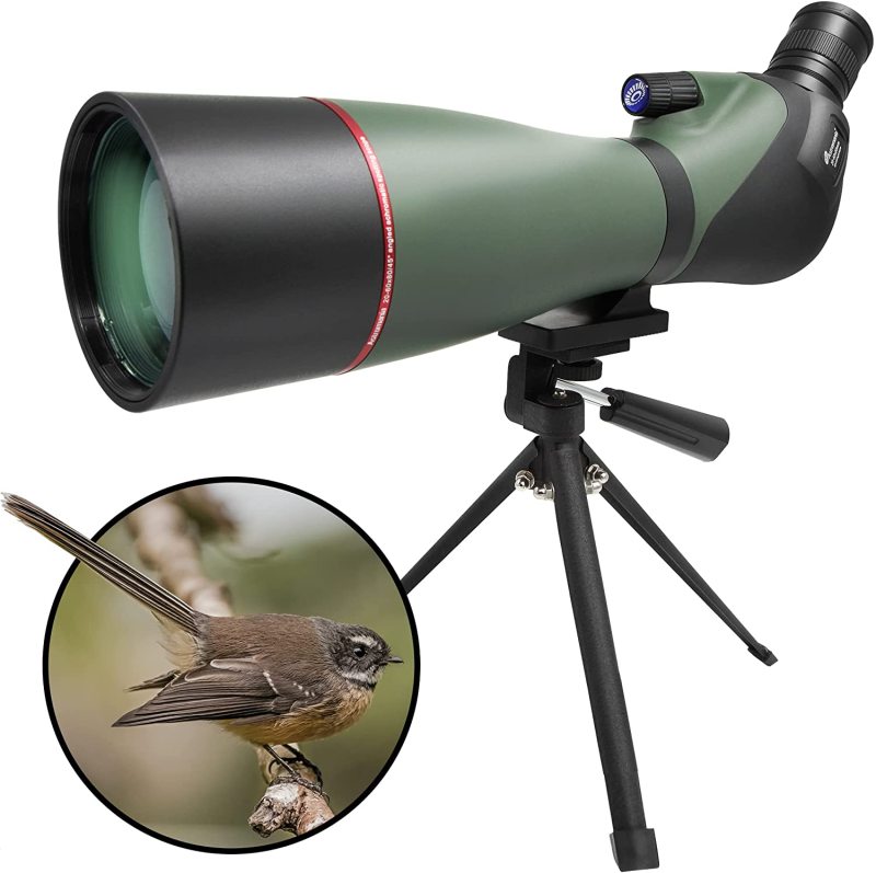 Astromania Spotting Scopes with Tripod, Carry Bag, 20-60x80, 45 Degree Angled, Waterproof, for Birding, Scenery, Wildlife Viewing, Hunting