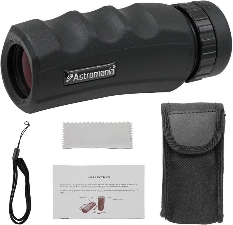 Astromania 10x25 Waterproof Compact Monocular for Adults and Kids, Bird Watching, Theater and Concerts, Hunting and Sport Games