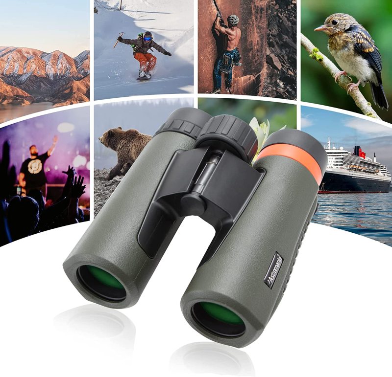 Astromania 10x26 Waterproof Compact Binoculars for Adults and Kids, Bird Watching, Hunting and Sport Games, Theater and Concerts