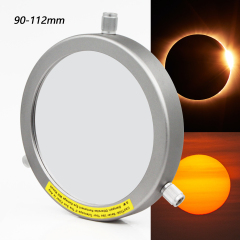 Astromania Deluxe Solar Filter 120mm Adjustable Metal Cap for Telescope Tubes with Outer Diameter 90mm to 112mm Aperture 95mm