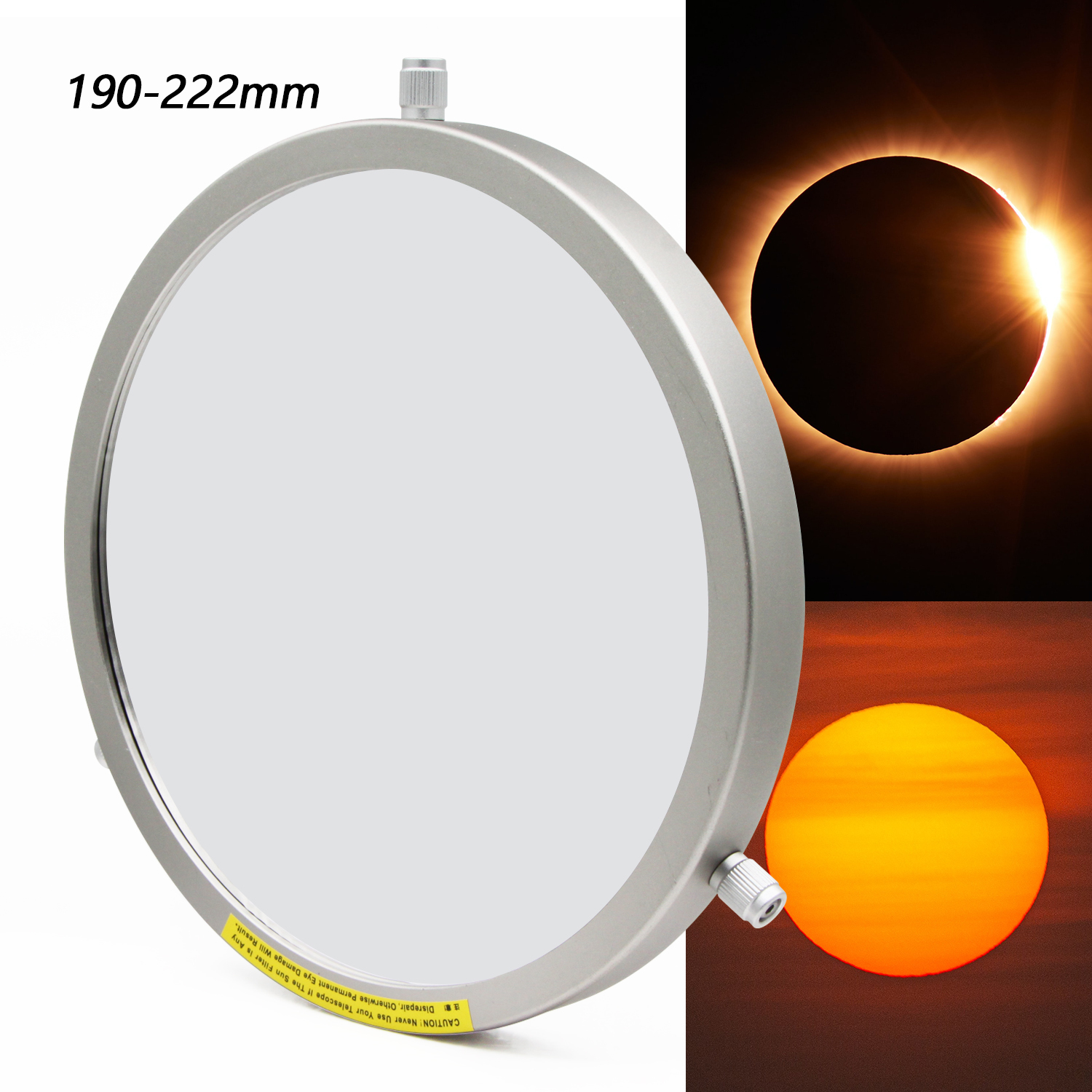 Astromania Deluxe Solar Filter 230mm Metal Cap for Tubes with Outer Diameter from 190mm To 222mm Aperture 200mm