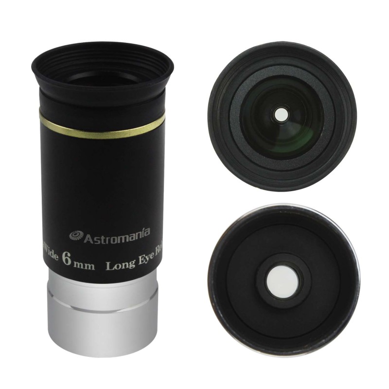 Astromania 1.25&quot; 6mm 66-degree Ultra Wide Angle Eyepiece for Telescope