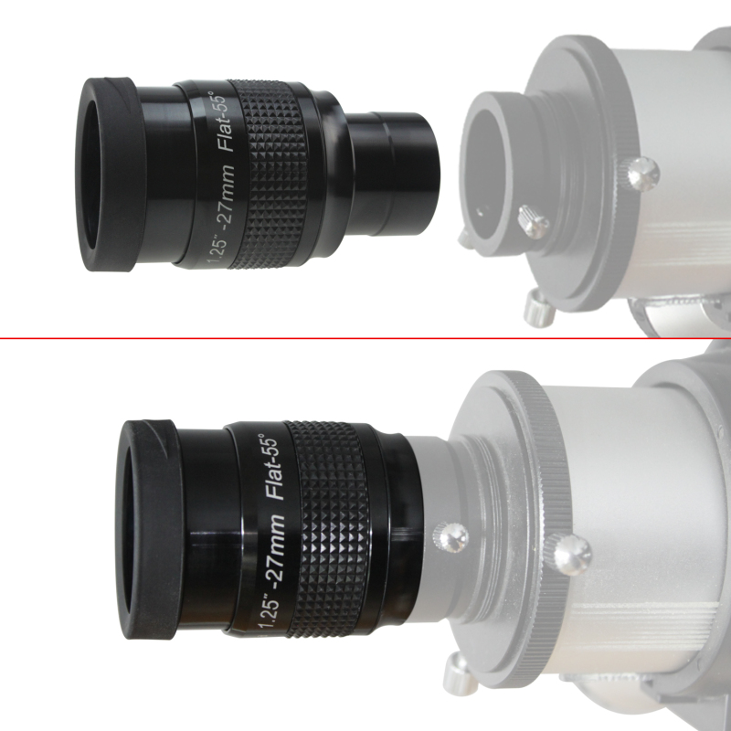 Astromania 1.25&quot; 27mm Premium Flat Field Eyepiece - a flat image field and crystal-clear images