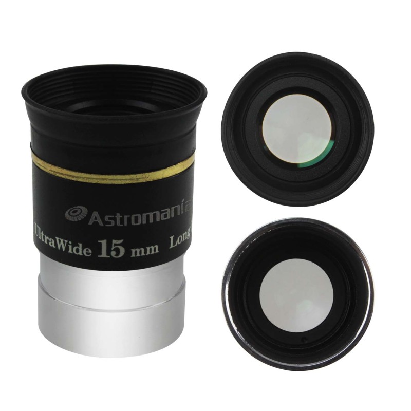 Astromania 1.25&quot; 15mm 66-degree Ultra Wide Angle Eyepiece for Telescope