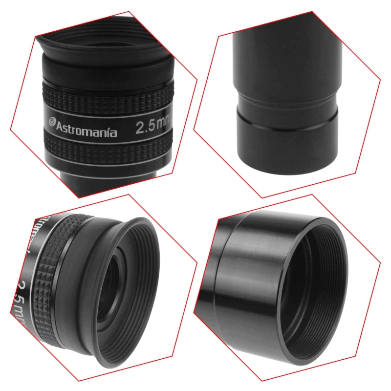 Astromania 1.25" 2.5mm 58-Degree Planetary Eyepiece For Telescope