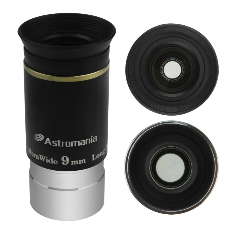 Astromania 1.25&quot; 9mm 66-degree Ultra Wide Angle Eyepiece for Telescope