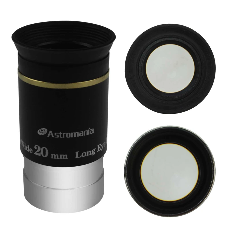 Astromania 1.25&quot; 20mm 66-degree Ultra Wide Angle Eyepiece for Telescope