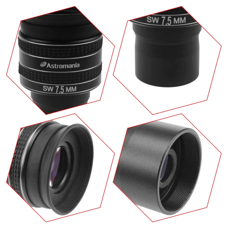 Astromania 1.25" 7.5mm 58-Degree Planetary Eyepiece For Telescope