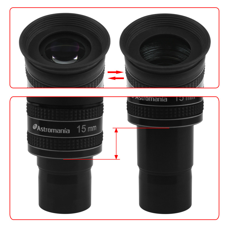 Astromania 1.25&quot; 15mm 58-Degree Planetary Eyepiece For Telescope