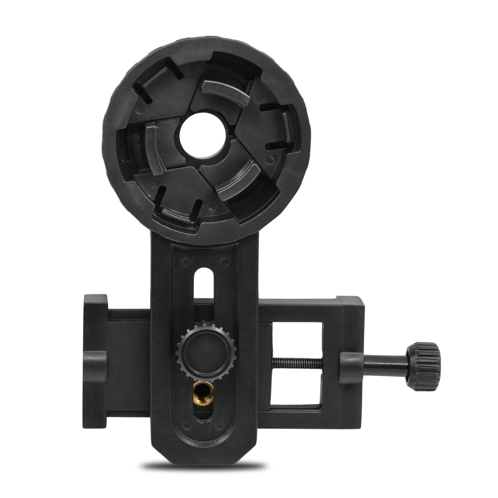 Astromania Adjustable Telescope Phone Scope Mount -Fit Almost All Brands of Smartphones (Max 98mm) - Compatible with Binoculars &Monocular & Spotting