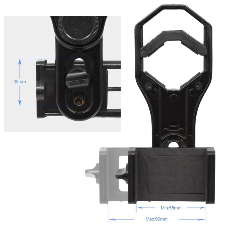 Astromania Smartphone Photography Adapter for Telescope – Digiscoping Smartphone Adapter – Capture Photos and Video Through Your Telescope or Spotting