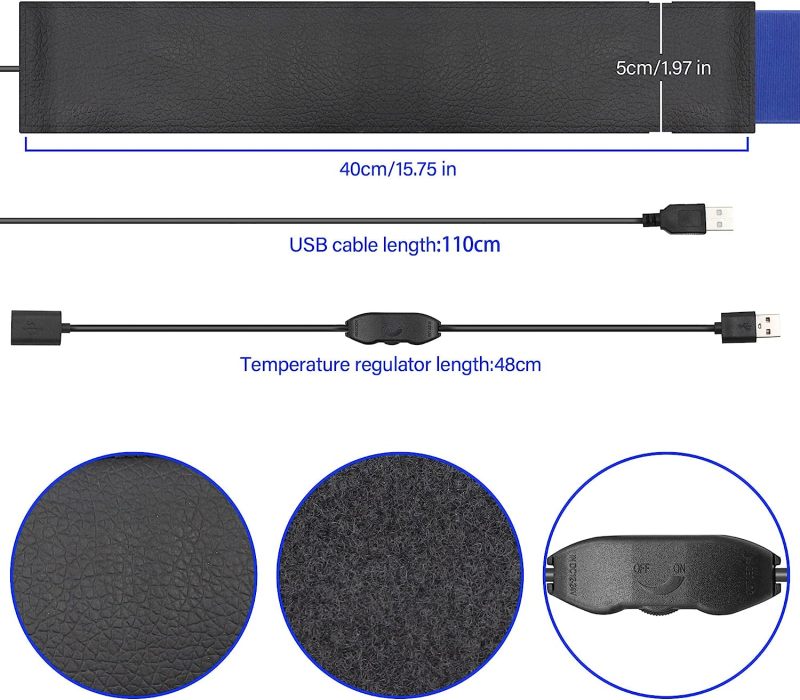 Astromania 40cm USB Lens Heater Warmer Dew Heater Strip - Stepless Temperature Regulator for Universal Camera and Telescopes Lens Less Than 3.15 inch