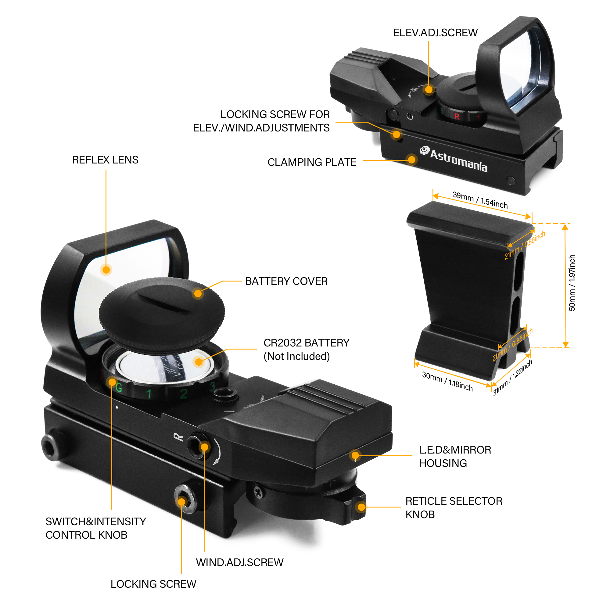 Astromania Finder Deluxe Telescope Reflex Sight