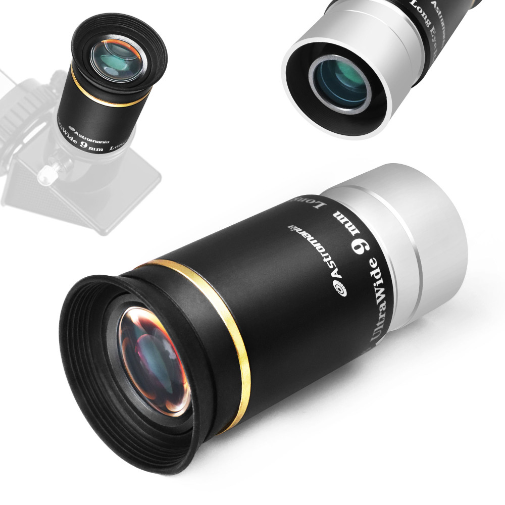 Astromania 1.25" 9mm 66-degree Ultra Wide Angle Eyepiece for Telescope