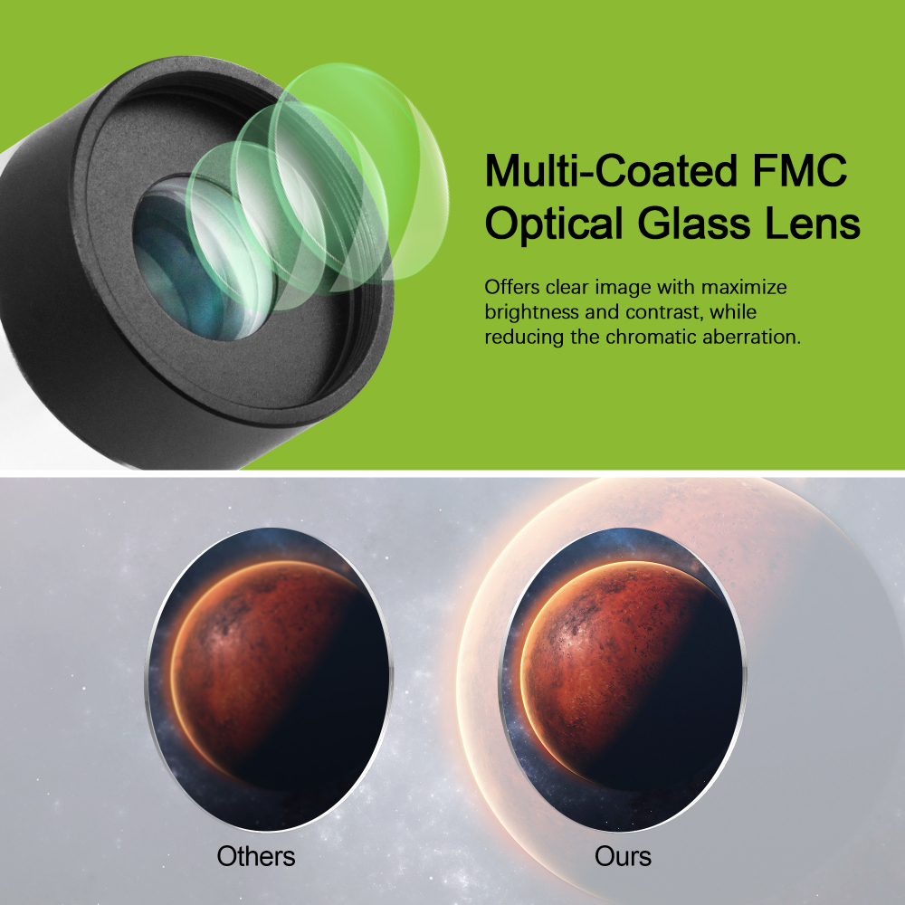 Astromania 1.25" 3x Short Focus Barlow Lens for Telescope Eyepiece - Superior sharpness and color correction