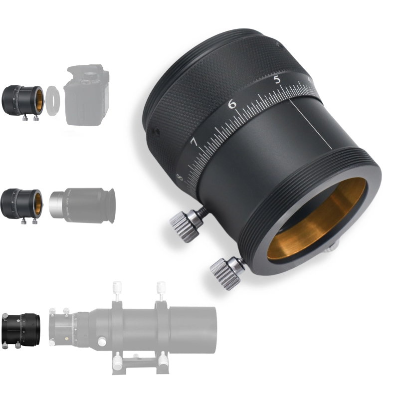 Astromania 1.25" High Precision Double Helical Focuser with 0.05mm scale for Telescope Lenses/Finder & Guidescope