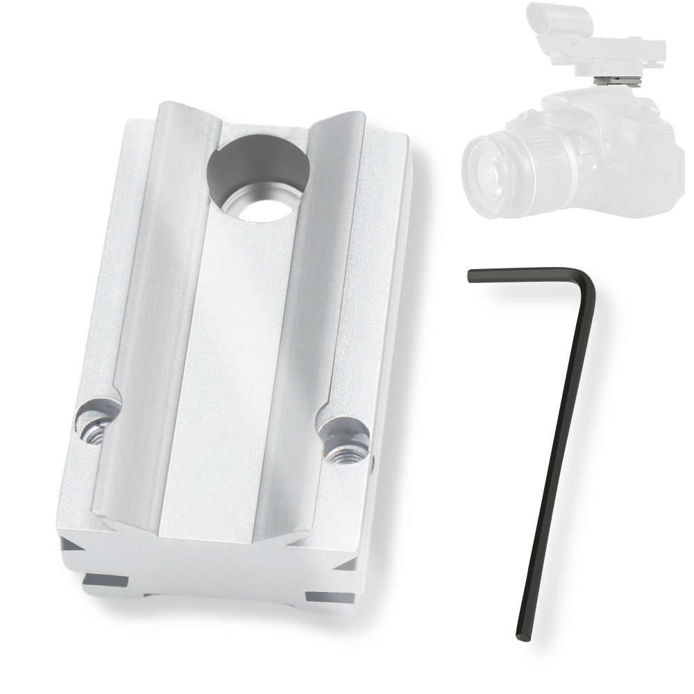 Astromania Silver Plate for The Flash Shoe of DSLR Cameras - Mount The 1X40RD Reflex Red Green Dot Sight to DSLR Cameras