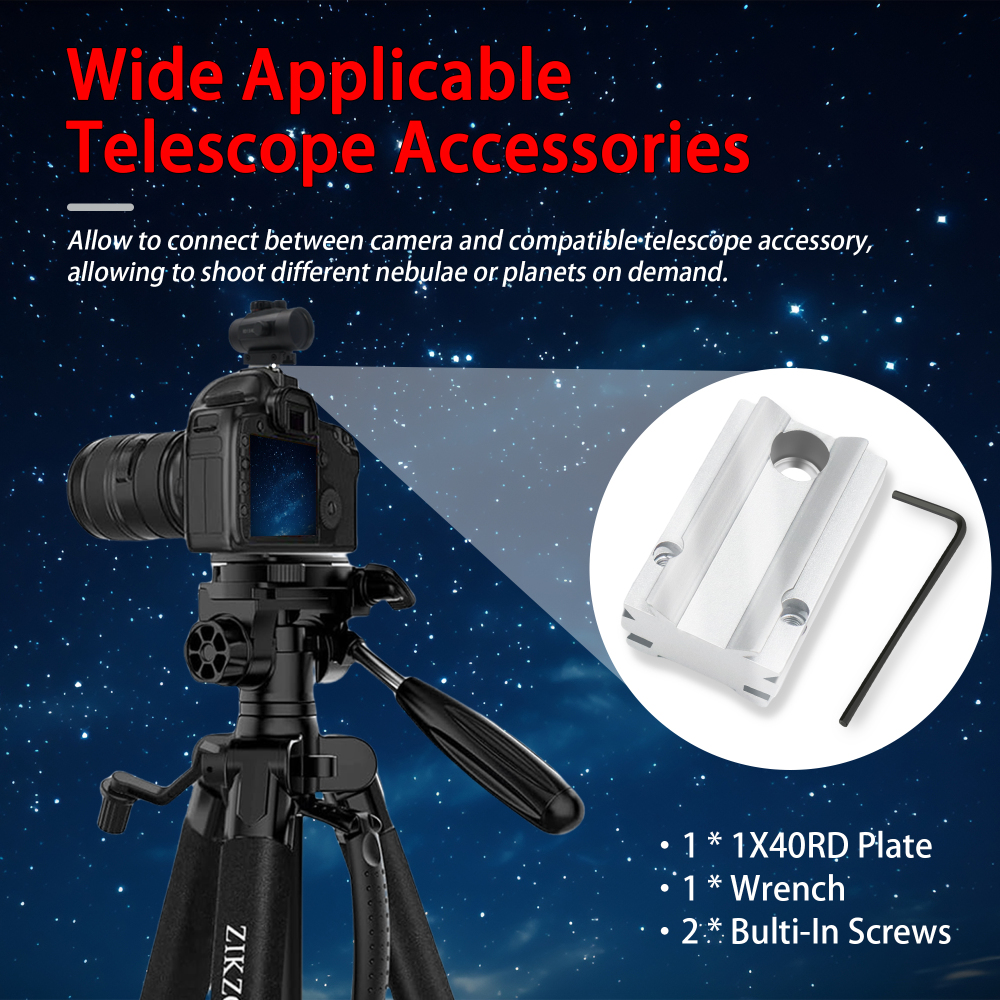 Astromania Silver Plate for The Flash Shoe of DSLR Cameras - Mount The 1X40RD Reflex Red Green Dot Sight to DSLR Cameras