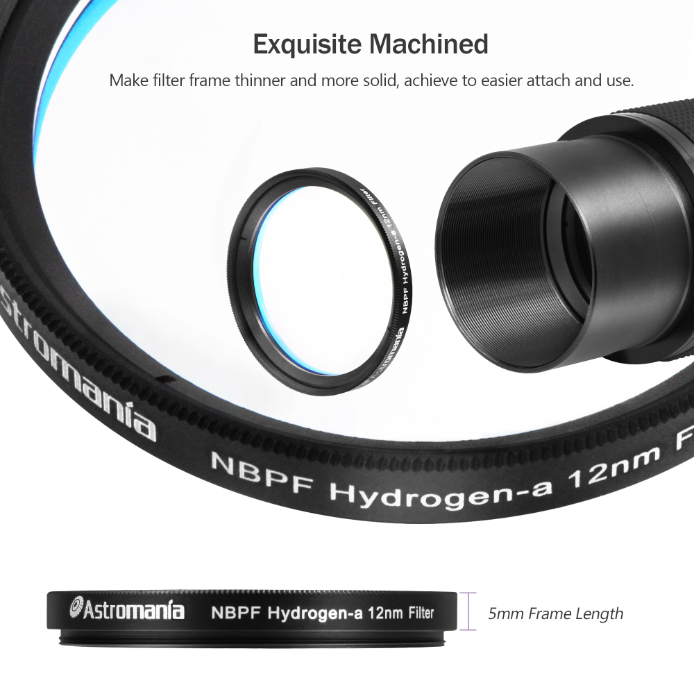 Astromania 2" Narrowband NBPF H ydrogen-a 12nm Filter - Enhances the Contrast Between Object and Sky