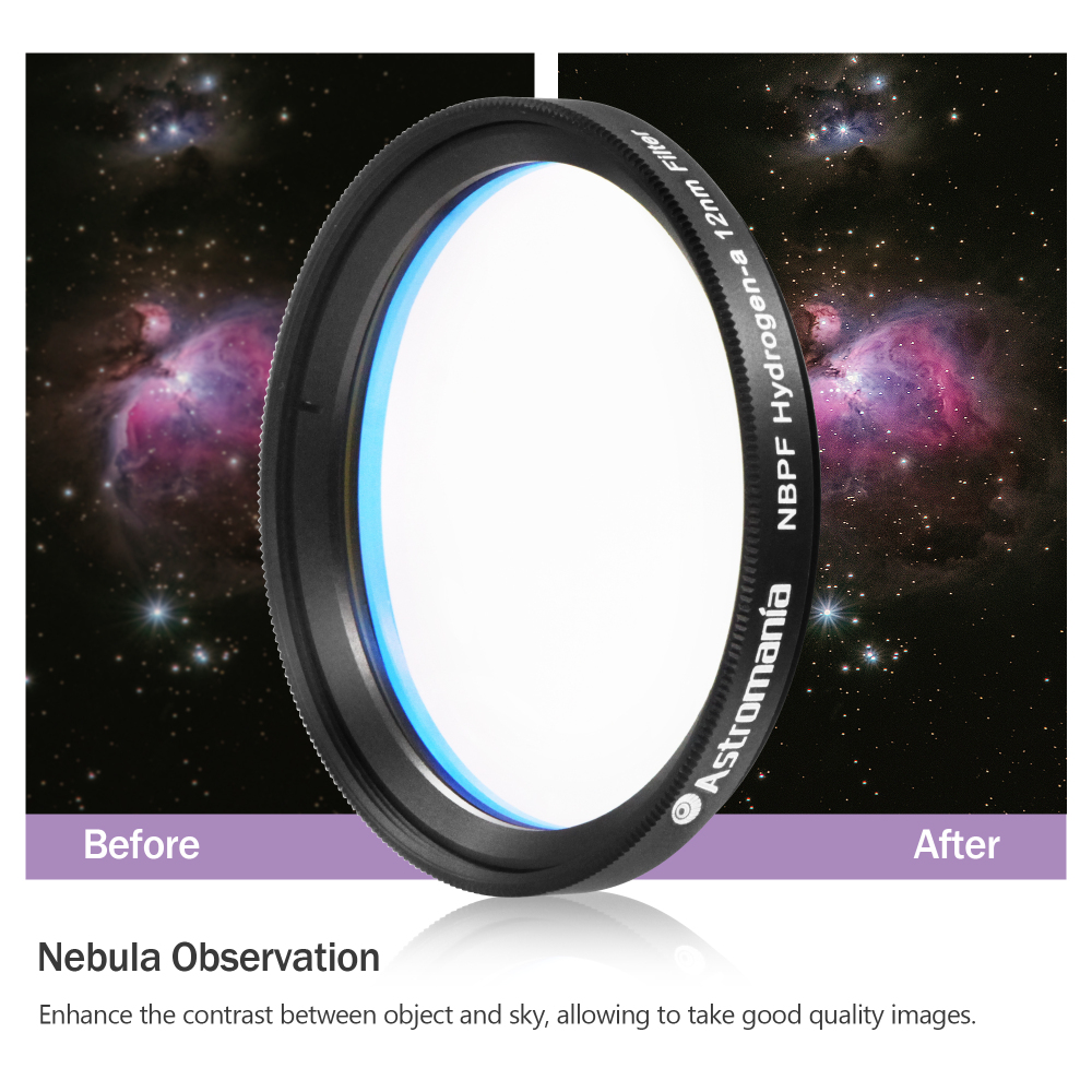 Astromania 2" Narrowband NBPF H ydrogen-a 12nm Filter - Enhances the Contrast Between Object and Sky