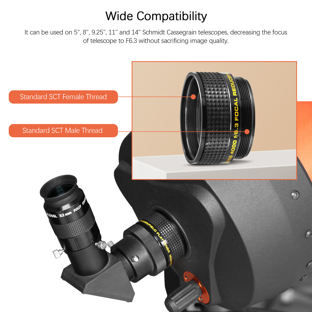 Astromania f/6.3 Reducer Corrector for C Series Telescopes
