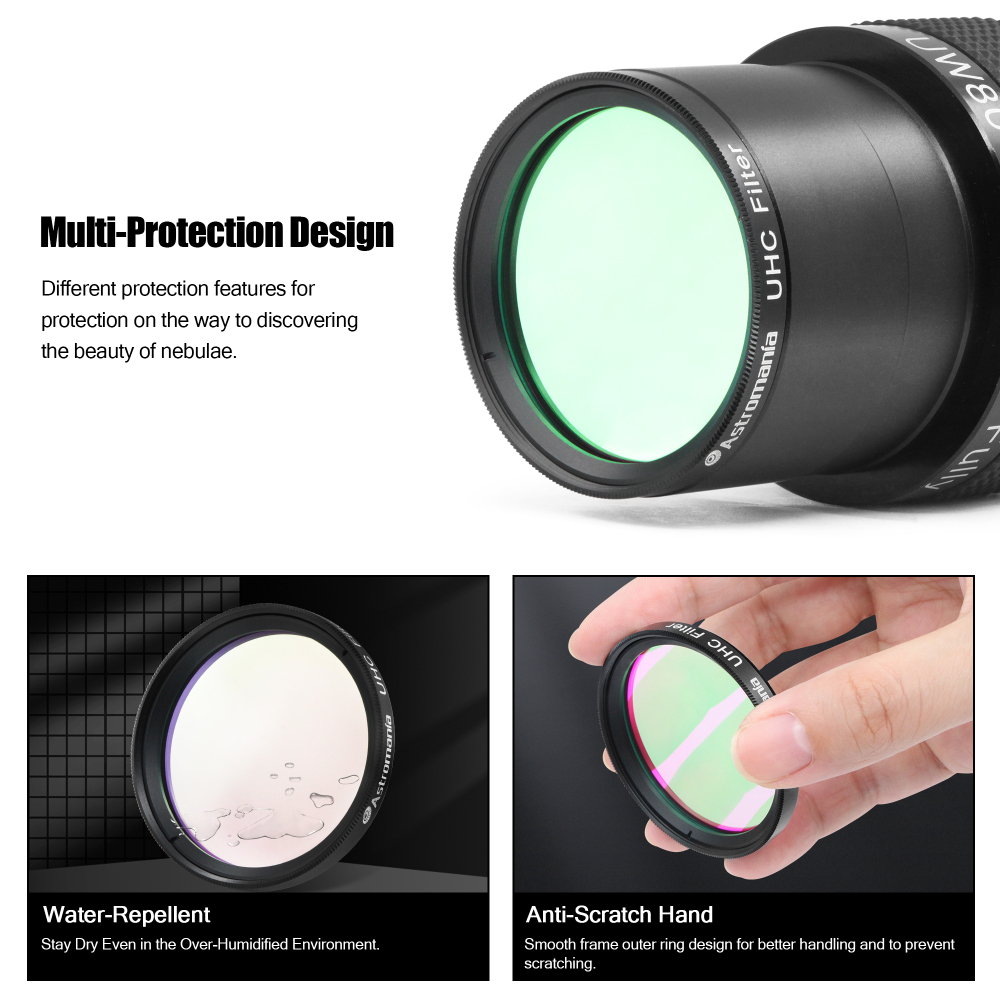 Astromania 2" UHC (Ultra High Contrast) Filter - superb views of the Orion, Lagoon, Swan and other extended nebulae