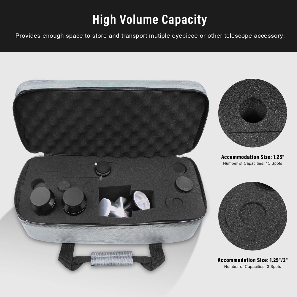 Astromania Transport Bag for 1.25" Eyepiece and 2" Eyepiece - Eyepiece Carry Case