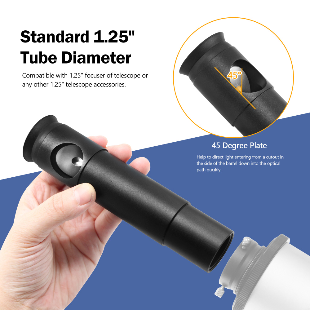 Astromania 1.25Inch Metal Collimating Cheshire Eyepiece without Laser for Newtonian Reflector Telescope - Long Version