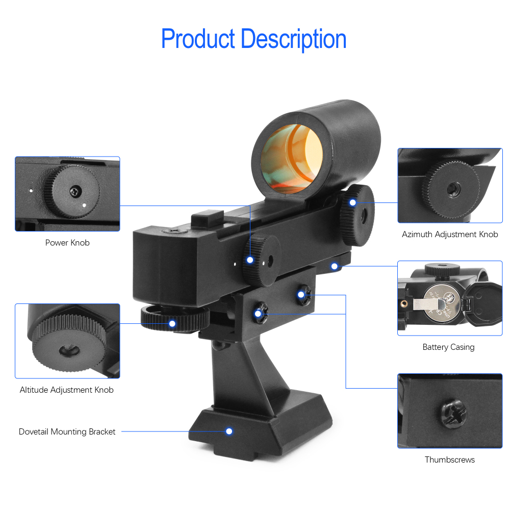 Astromania Finderscope Starpointer for Astronomical Telescopes With Slide-in bracket