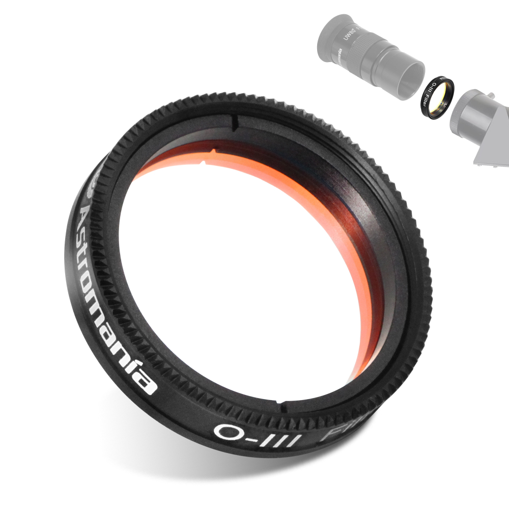 Astromania 1.25" O-III Filter - produces near-photographic views of the Veil, Ring, Dumbbell and Orion nebula, among many other objects