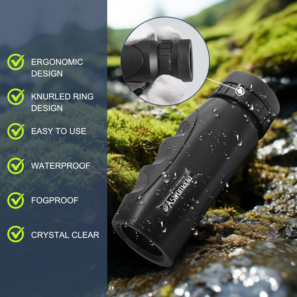 Astromania 10x25 Waterproof Compact Monocular for Adults and Kids, Bird Watching, Theater and Concerts, Hunting and Sport Games