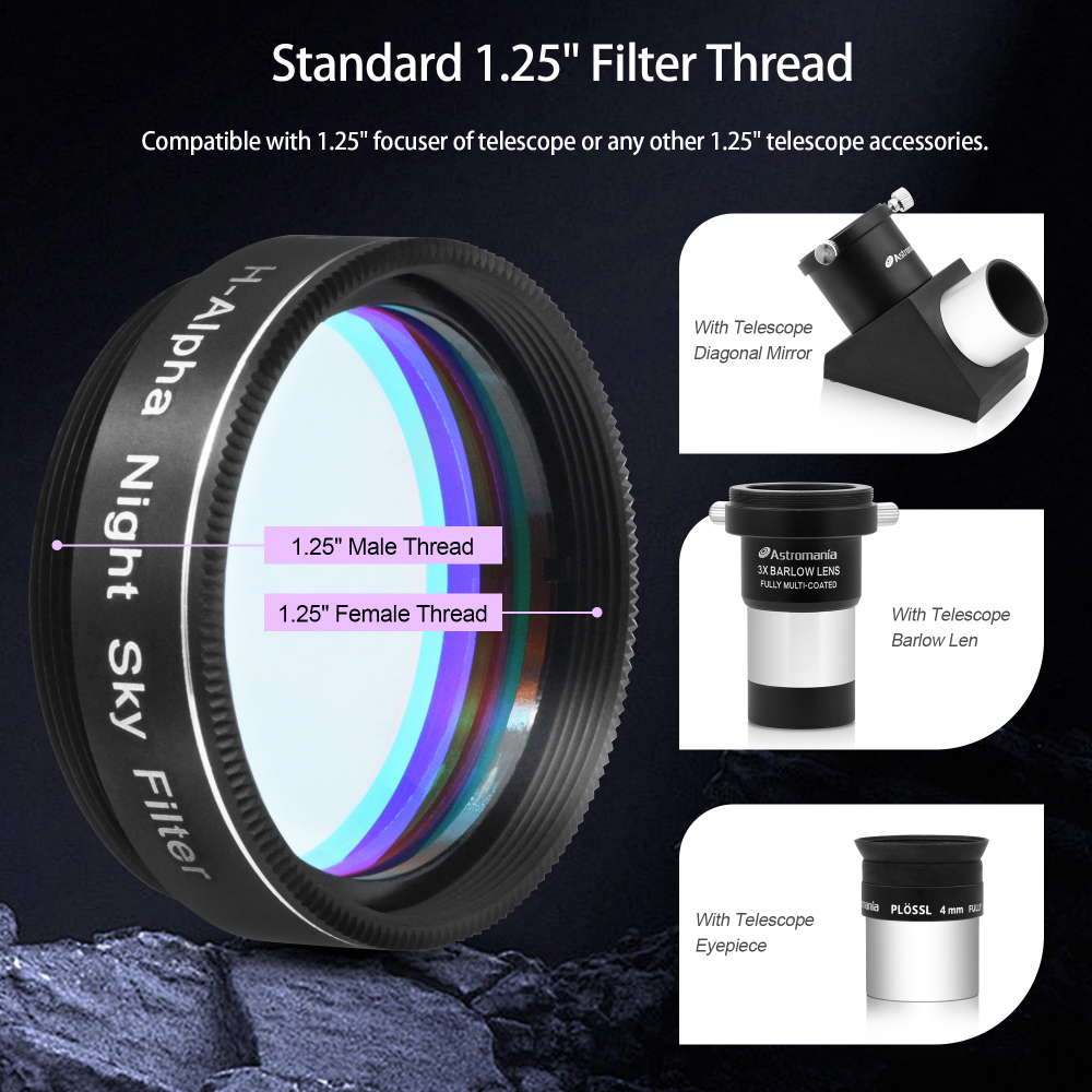 Astromania 1.25" H-Alpha Night Sky Filter