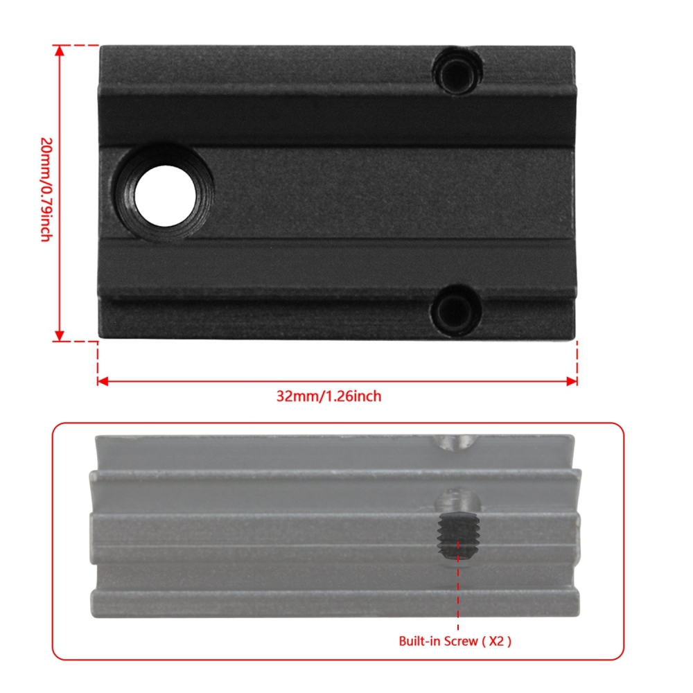 Astromania Plate for The Flash Shoe of DSLR Cameras - Mount The 1X40RD Reflex Red Green Dot Sight to DSLR Cameras