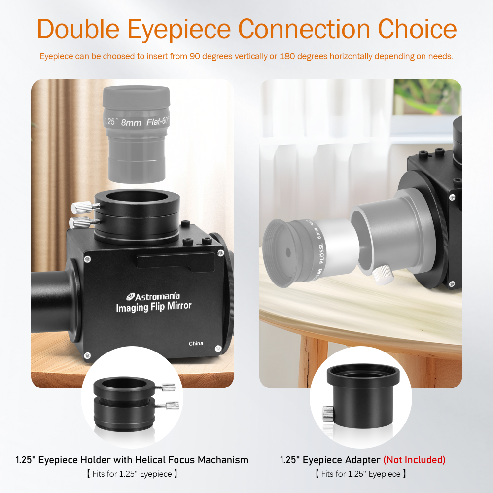 Astromania 1.25" Astrophotography Flip Mirror - The flip mirror for precise focusing