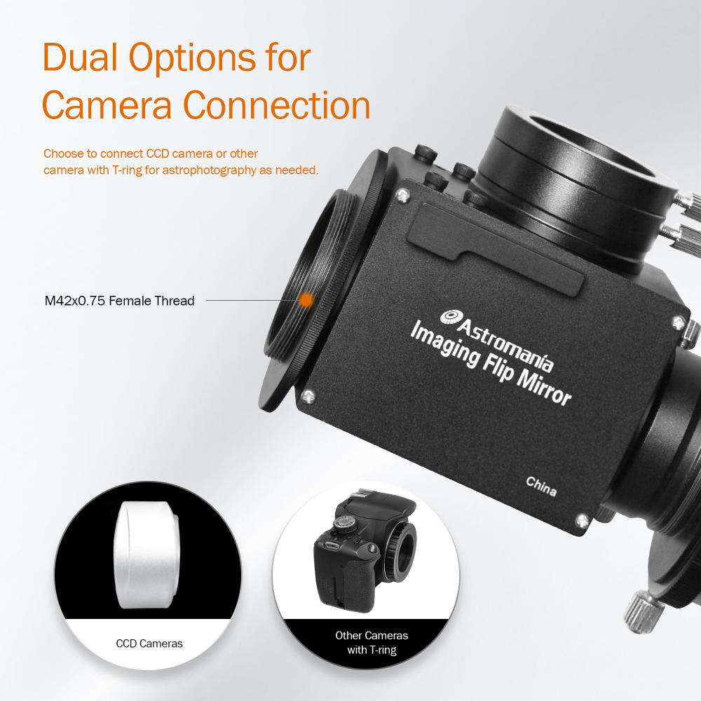 Astromania 1.25" Astrophotography Flip Mirror - The flip mirror for precise focusing