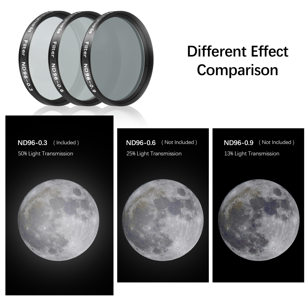Astromania 2" Moon Telescope Eyepiece Color Filter ND96-0.3