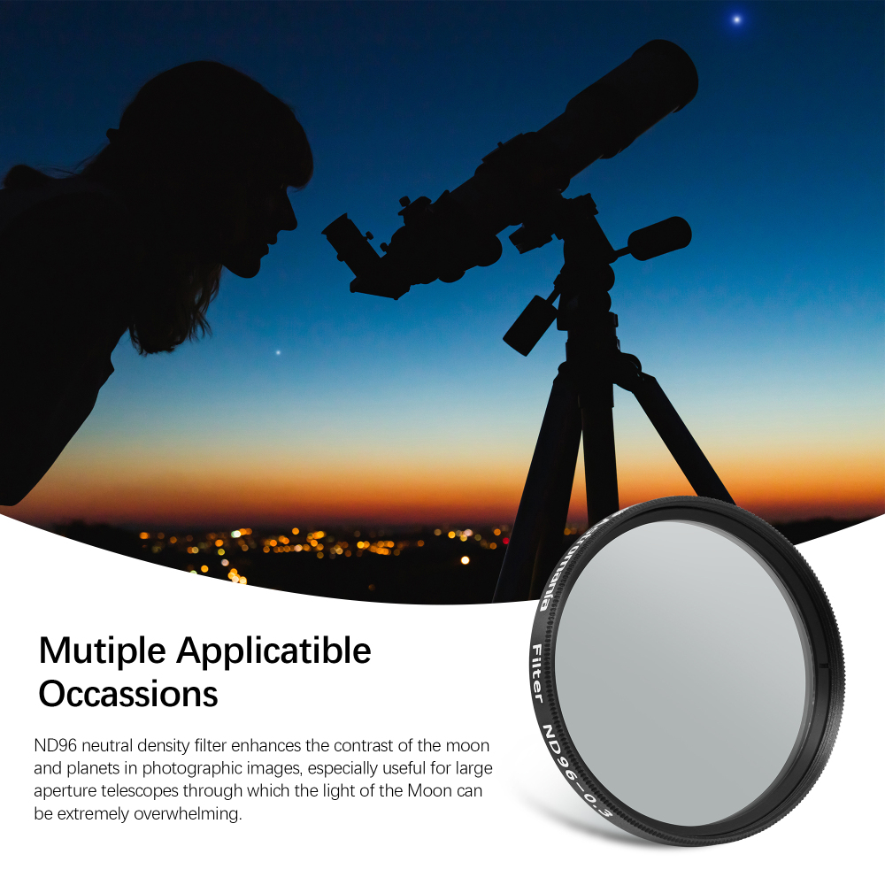 Astromania 2" Moon Telescope Eyepiece Color Filter ND96-0.3
