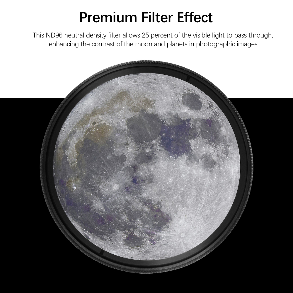 Astromania 2" Moon Telescope Eyepiece Color Filter ND96-0.6