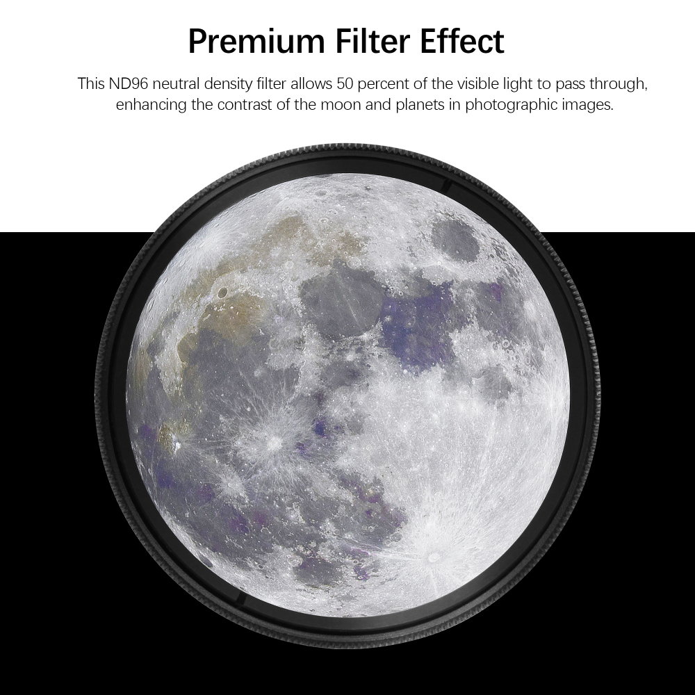 Astromania 2" Moon Telescope Eyepiece Color Filter ND96-0.3