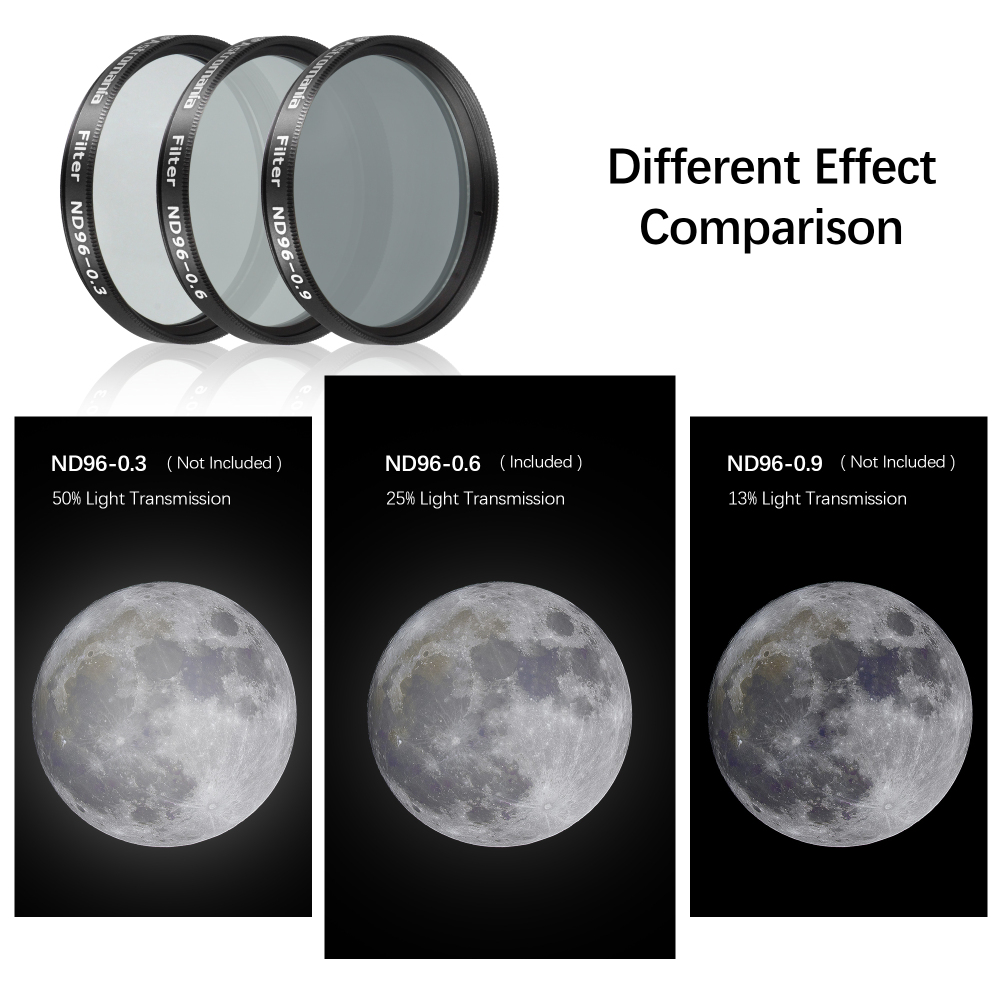 Astromania 2" Moon Telescope Eyepiece Color Filter ND96-0.6