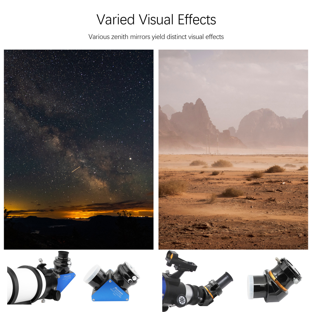 Astromania 2" 90-degree 99% Enhanced Dielectric Diagonal Mirror - provide a much brighter image than with an ordinary star diagonal