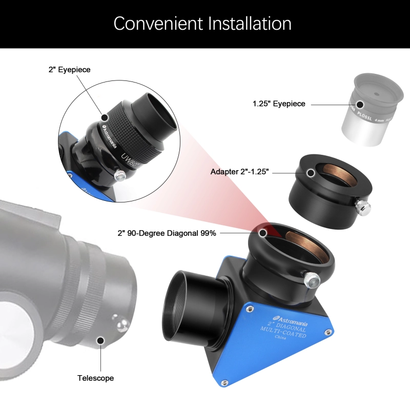 Meade Series 5000 Enhanced 90-degree Mirror Diagonal Angle Meade